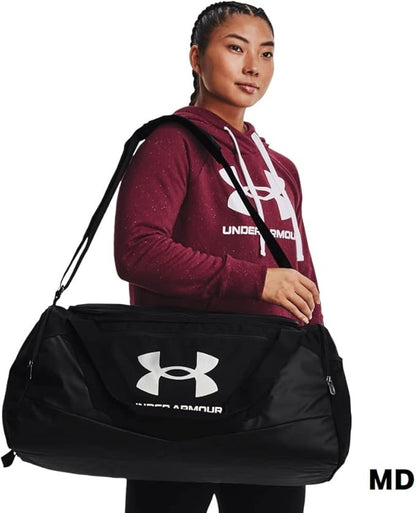 Under Armour Unisex-Adult Undeniable 5.0 Duffle, Black (001)/Metallic Silver, Medium