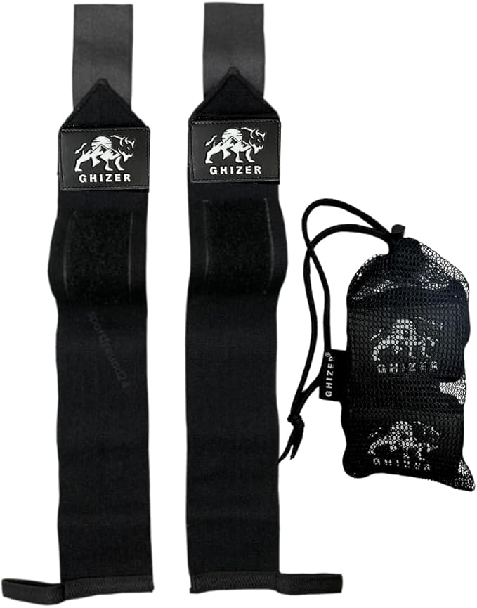 Wrist Straps for Weightlifting 18" – Gym Wrist Support for Men & Women, Elasticated Padded Wraps MMA, Kickboxing, Boxing & Powerlifting – Wrist Wraps for Pain, Lifting, Bench Press