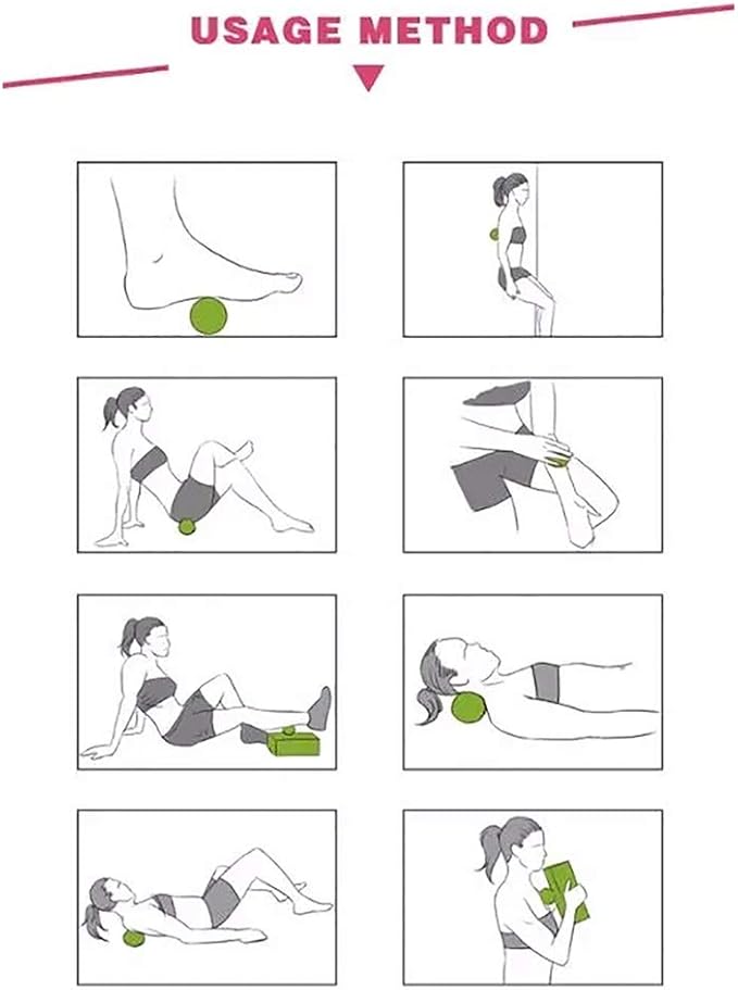 Peanut Massage Ball - After Exercise Fascia Ball Set Training Deep Tissue Massage Ball Kit Lacrosse Ball Muscle Roller for Acupressure Plantar Fasciitis Reflexology Massage