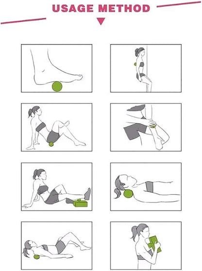 Peanut Massage Ball - After Exercise Fascia Ball Set Training Deep Tissue Massage Ball Kit Lacrosse Ball Muscle Roller for Acupressure Plantar Fasciitis Reflexology Massage