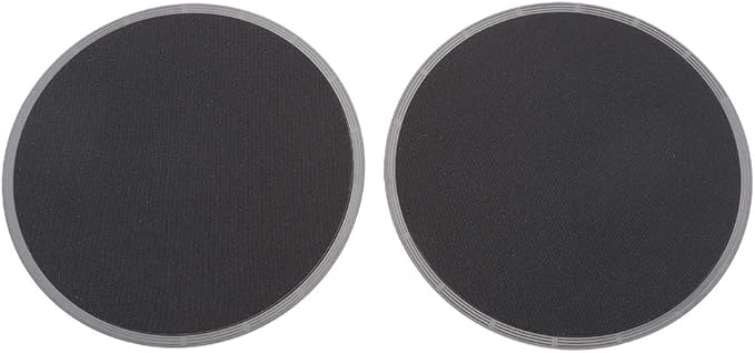 plplaaoo Fitness Gliding Discs 2pcs Exercise Sliding Core Slider Full Body Workout Equipment for Home Gym Training Black 7 Inch