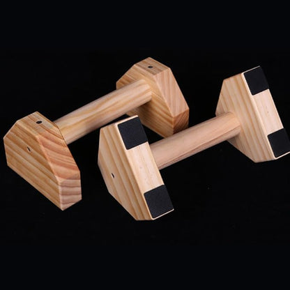 VOSAREA Push-up Stands Pair Pine Wood 30cm Exercise Push-up Bars Home Fitness Equipment Arm Strength Training Tools for Bodybuilding and Calisthenics