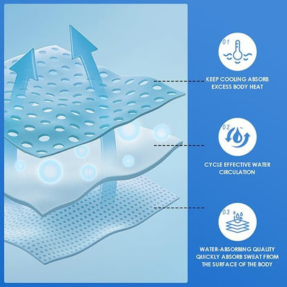 8 Pack (47"x12") Cooling Towels for Neck and Face Bulk, Ice Towel for Hot Weather, Soft Breathable Chilly Gym Towels, Microfiber Towel for Work Out, Yoga, Running, Camping & More Activities