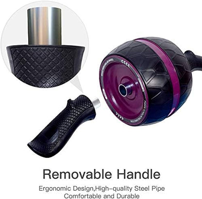 Abdominal Roller Wheel, Smart Brake Automatic Rebound Ab Roller Wheel, Mute Non-Slip Abs Carver Multiple Angles Core Workouts Ab Roller, Home Gym Equipment for Men Women Abdominal Exercise