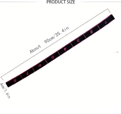 Fitness Resistance Band for Stretching and Yoga,8-Section Elastic Training Bands,