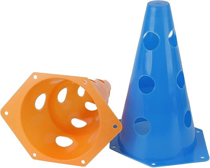 Suwimut 24 Pack Plastic Agility Cones, 9 Inch Soccer Cones Training Agility Field Marker Plastic Traffic Cone for Training, Football Basketball Drills, Traffic, Activity, Party, Indoor Outdoor Games