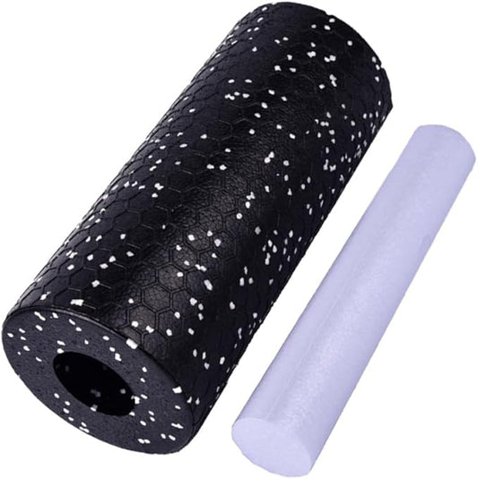 HEMOTON Firm Yoga Column Foam Roller Set, 2pcs Eva Massage Stick for Muscle Relaxation, Portable Fitness Roller for Physical Therapy and Exercise in Sports Outdoors