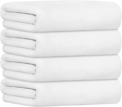 JML Bath Towel, Microfiber Bathroom Towels Set 4 Pack (30" x 60") for Adult Men Women - Large Size, Extra Absorbent, Quick Drying as Hair Wrap, Swim, Fitness, Sport, Yoga
