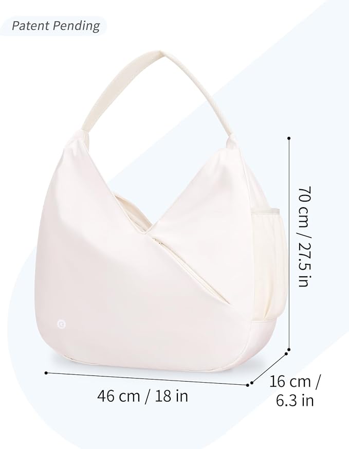 Ceneda Large Gym Bag for Women with Hidden Yoga Mat Holder & Shoe Compartment & Wet Pocket, Sports Duffle Bag for Travel