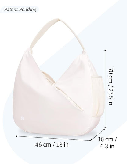 Ceneda Large Gym Bag for Women with Hidden Yoga Mat Holder & Shoe Compartment & Wet Pocket, Sports Duffle Bag for Travel
