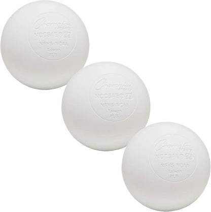 Champion Sports Lacrosse Balls – Official Size SEI Certified, Multi-Color Packs of 3, 6, or 12 for Practice & Games