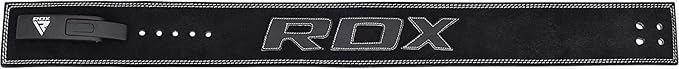 RDX Weight Lifting Belt Powerlifting, Approved By IPL and USPA, 10mm Thick 4" Leather Lumbar Back Support, Lever Buckle Gym Strength Training Equipment, Bodybuilding Deadlifts Squats Workout Men Women