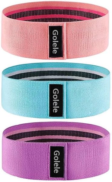 Resistance Bands for Working Out 3 Booty Bands- Light Medium Heavy Fabric Exercise Bands for Home Gym, Full Body Workouts, Legs, Hip, Glutes, Arms, Yoga, Latex Fitness Bands for Women and Men