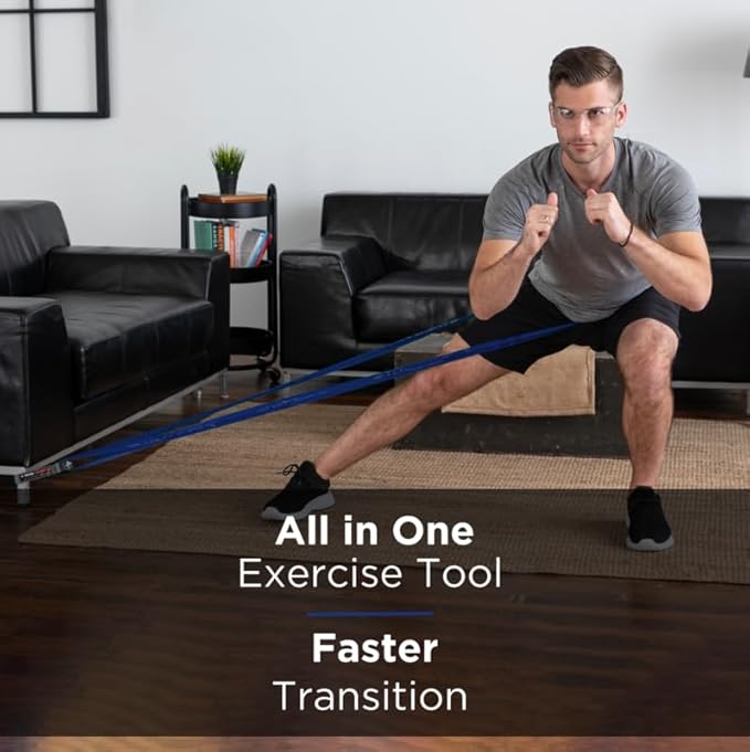 THERABAND CLX Resistance Band with Loops, Fitness Band for Home Exercise and Full Body Workouts, Portable Gym Equipment