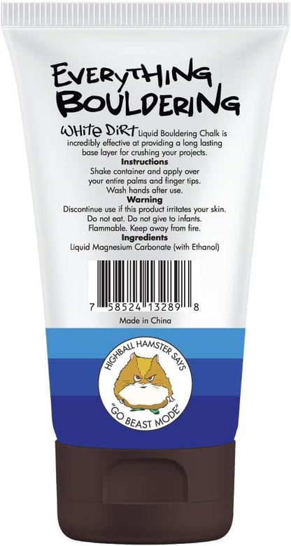 Asana White Dirt Liquid Chalk (4oz/125ml) Workout Chalk & Gym Chalk - Get Dry Hands, Improve Hand Grip for Gymnastics, Weightlifting, Pole Dancing, Bouldering, Rock Climbing - Gym Accessories