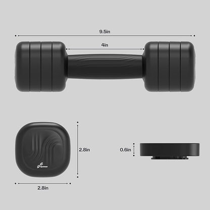 Adjustable Dumbbell Set of 2: Sportneer 4 in 1 Free Weights Dumbbells Set for Women, Hand Weights for Women at Home, Each 2lb 3lb 4lb 5lb Weights with Soft Rubber Handle for Home Gym Exercise Training