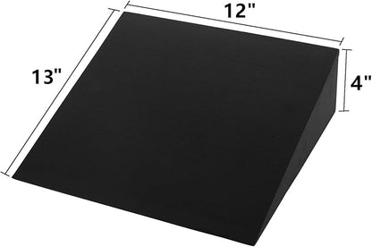 DEAYOU 2 Pack Yoga Foam Wedge, 13" EVA Foam Calf Stretch Slant Board for Lower Leg Strength Improve, Squat Wedge Incline Block for Workout, Exercise, Knee Pad, Back Support, Footrest Cushion (Black)