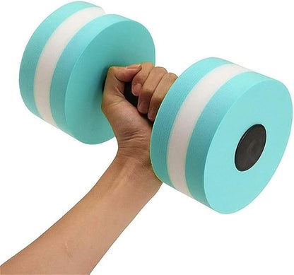 Water Dumbbells, Aquatic Exercise Dumbell, Set of 2 Aerobic Water Exercise Foam Dumbbells Pool Resistance for Men Women Weight Loss Water Sports Fitness Tool