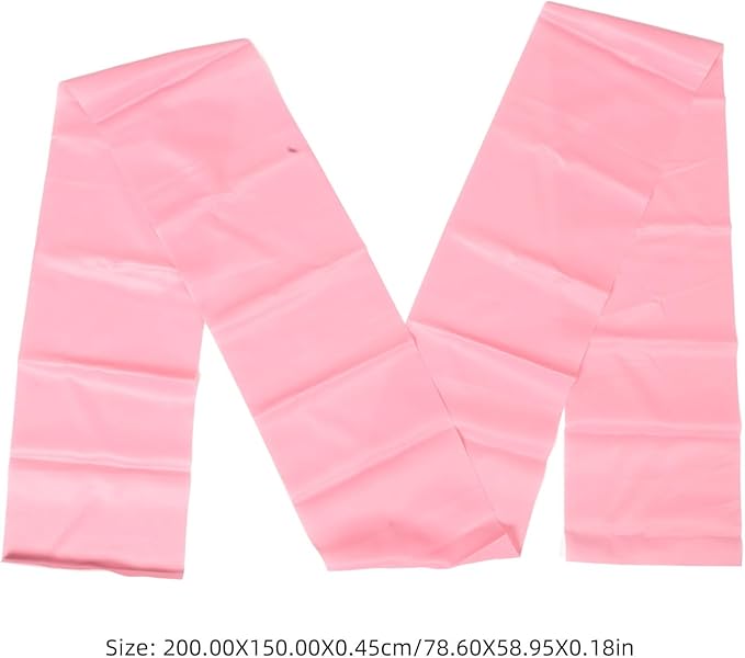 HEMOTON Resistance Band for Exercise and Pilates, TPE Material, 2000x150x0.45mm Pink Elastic Stretch Band for Fitness Training and Flexibility, Suitable for Home Workout and Gym Use