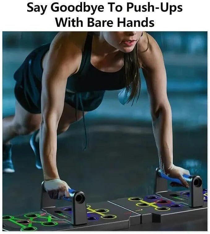 Push Up Board Fitness, Portable Foldable 28 in 1 Push Up Bar at Home Gym, Pushup Handles for Floor. Professional Strength Training Equipment For Man and Women