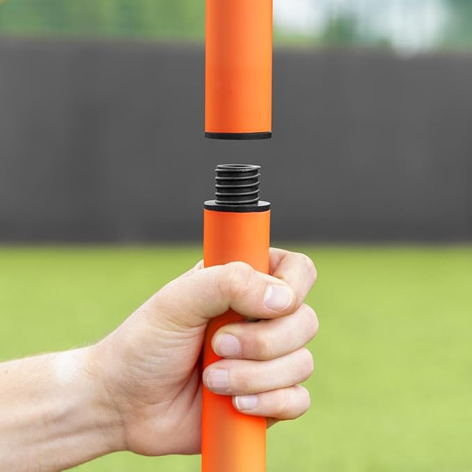 FORZA Slalom Agility Poles | Improve Endurance, Speed & Footwork | Color, Size & Rubber Base Options Available [8 Pack]