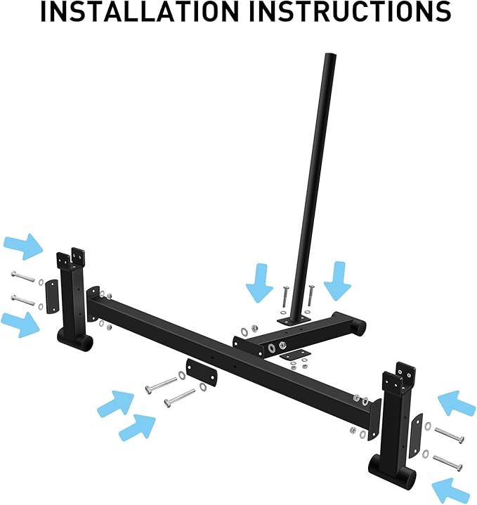 Heavy Duty Deadlift Barbell Jack Weight Lifting Olympic Barbell Changing Weight Plates for Deadlifting, Powerlifting, and Weightlifting - 900lb Capacity