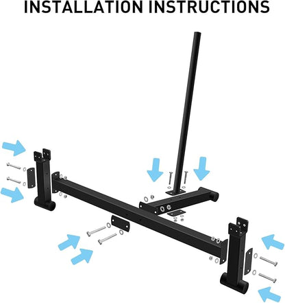Heavy Duty Deadlift Barbell Jack Weight Lifting Olympic Barbell Changing Weight Plates for Deadlifting, Powerlifting, and Weightlifting - 900lb Capacity