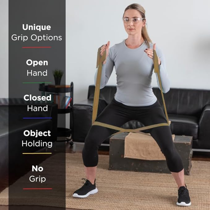THERABAND CLX Resistance Band with Loops, Fitness Band for Home Exercise and Full Body Workouts, Portable Gym Equipment