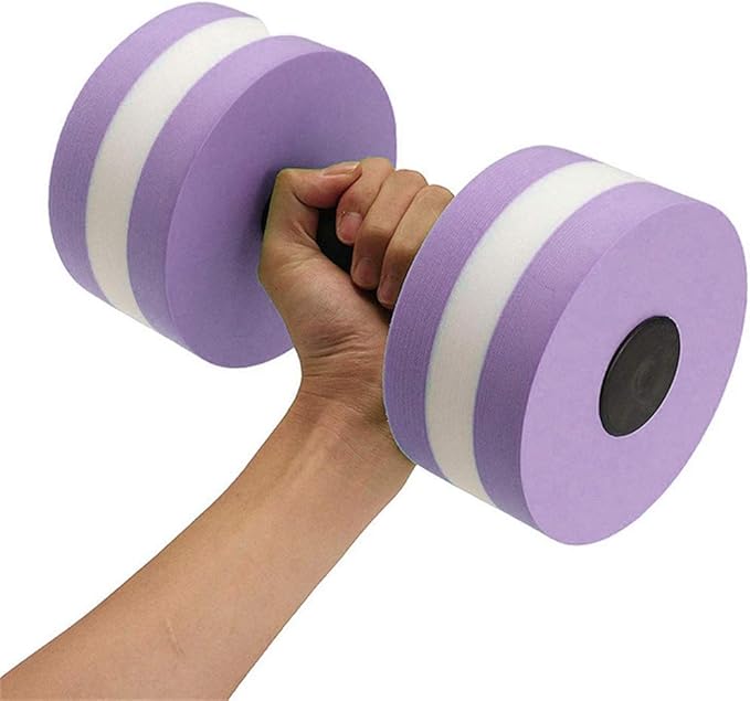 Water Dumbbells, Aquatic Exercise Dumbell, Set of 2 Aerobic Water Exercise Foam Dumbbells Pool Resistance for Men Women Weight Loss Water Sports Fitness Tool