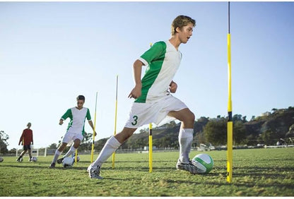 SKLZ Pro Training Telescoping Agility Poles for Soccer Drills and Training (Set of 8),Yellow