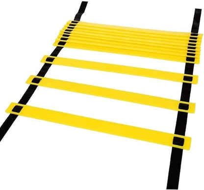 Agility Ladder Speed Training Set: 8 Rung 4 M Soccer Training Equipment for Kids with 12 Cones, Carrying Bag for Football Exercise Sports Footwork Training Small