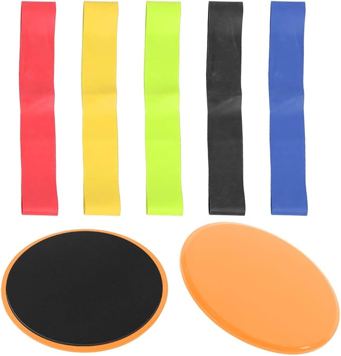 Fitness Sliding Discs ABS Material, 2 Pack, Effective Core Training Equipment for Home Gym Aerobics and Calisthenics in Pink, Black, Red, Blue, Green, Orange