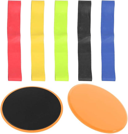 Fitness Sliding Discs ABS Material, 2 Pack, Effective Core Training Equipment for Home Gym Aerobics and Calisthenics in Pink, Black, Red, Blue, Green, Orange