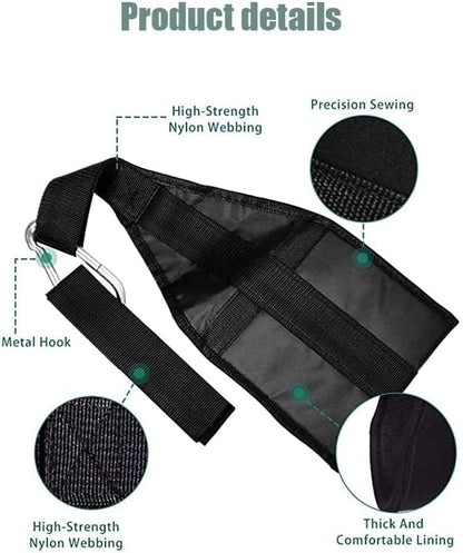 Hanging Ab Straps, for Abdominal Muscle Building, Rip Resistant and Padded Arm Support for Ab Workout, Ab Sling Straps for Knee and Leg Raises, Pull Up Straps for Men and Women