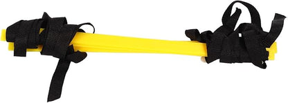 Restokki 2PCS 4 Rung Rope Ladder Speed Training Footwork Ladder with Carry Bag for Football Basketball 2m Black Rope Yellow Rung