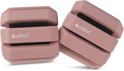 Wellrox Weighted Bangles – Adjustable Ankle and Wrist Weights for Women & Men – Set of Ankle Weights 2 lbs (1 lb Each Wrist Weight) | Weighted Arm Bands for Pilates, Yoga, Running & Walking