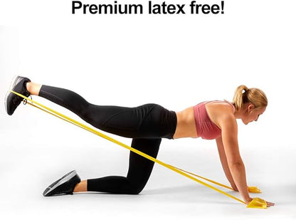 Resistance Band for Working Out | Super Exercise Bands 8,16,24 Yard Bulk Rolls |10 Strengths in Light Medium and Heavy Resistance Bands | Latex Free Workout Bands Including App and e-Book