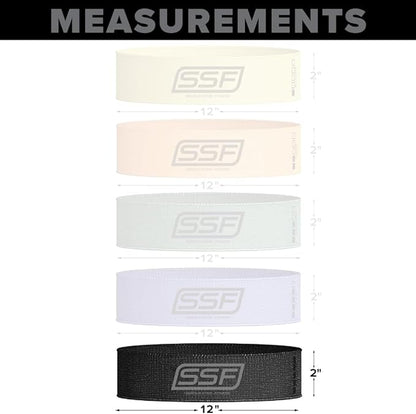 Serious Steel Fitness Fabric Mini Loop Non-Slip Resistance Band Set | Warm-Up, Physical Therapy, Glute Training, Speed and Agility Exercise Bands