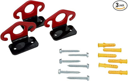 3 PCS Resistance Band Wall Anchors, Workout Wall Mount Anchor, Heavy-Duty Wall Mount Exercise Hooks, Training Anchor Station for Home Gym Workouts, Yoga, Physical Therapy, Strength Training