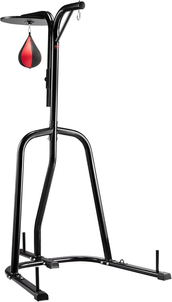 VEVOR 2 in 1 Punching Bag Stand, Steel Heavy Duty Workout Equipment,Freestanding Sandbag Rack,for Home Gym Fitness