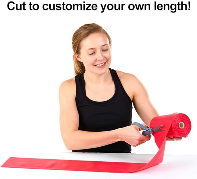 Resistance Band for Working Out | Super Exercise Bands 8,16,24 Yard Bulk Rolls |10 Strengths in Light Medium and Heavy Resistance Bands | Latex Free Workout Bands Including App and e-Book
