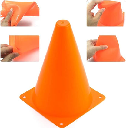 20 PCS 7 Inch Plastic Agility Cones for Kids - Mini Traffic Safety Construction Cones for Party, Drills, Basketball, Soccer - 5 Colors