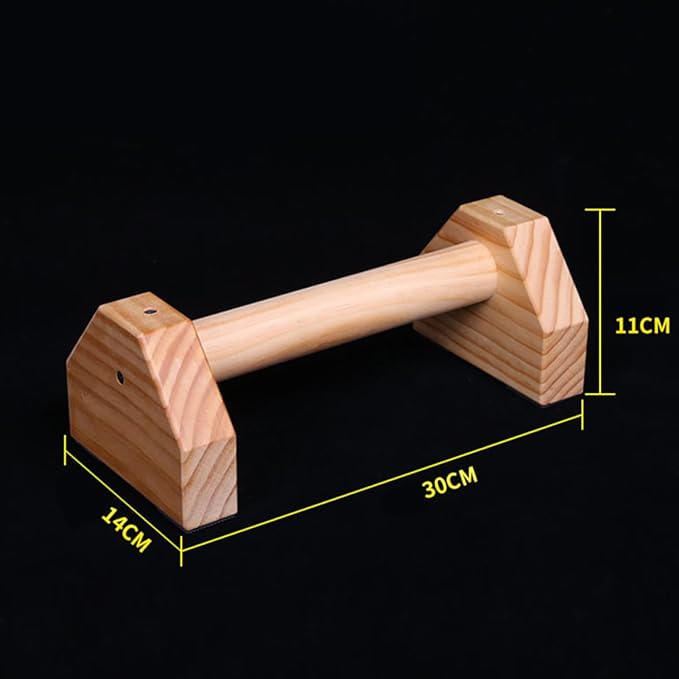 VOSAREA Push-up Stands Pair Pine Wood 30cm Exercise Push-up Bars Home Fitness Equipment Arm Strength Training Tools for Bodybuilding and Calisthenics
