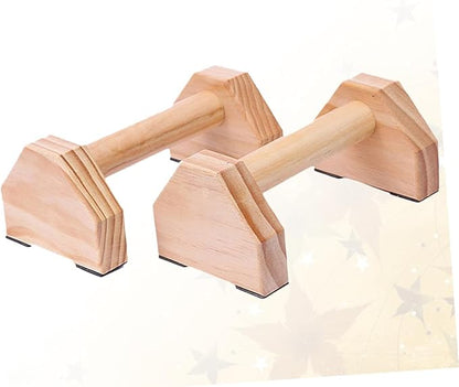 Homoyoyo Solid Wood Push-up Support and Handstand Bars Set, Exercise Equipment for Muscle Training and Home Calisthenics Strength Workout