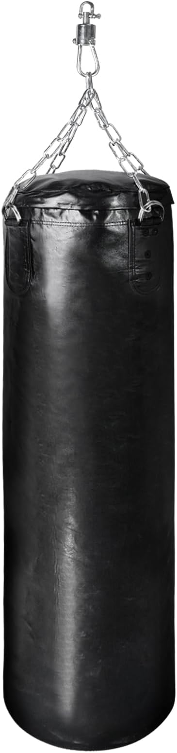 Luwint 4ft Heavy Bag - Unfilled Punching Bag Heavy Duty Hanging Boxing Bag with Chains Adjustable Weight for MMA Boxing Home Gym Training Fitness