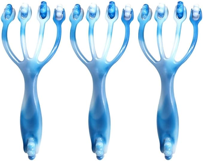 Healifty Handheld Four Claws Roller Massager 7.48 Inch Compact Muscle Massage Tool for Neck Foot Body Head Relief Portable Design