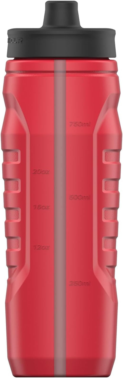 Under Armour Squeeze Water Bottles, 32 oz Water Bottles, Sideline Sports Water Bottle with Quick-Shot Lid, Quick & Easy Hydration, Gym Water Bottles, Squeeze Bottle, 1 32oz Bottle