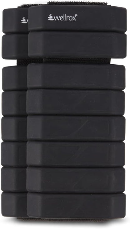 Wellrox Weighted Bangles – Adjustable Ankle and Wrist Weights for Women & Men – Set of Ankle Weights 2 lbs (1 lb Each Wrist Weight) | Weighted Arm Bands for Pilates, Yoga, Running & Walking