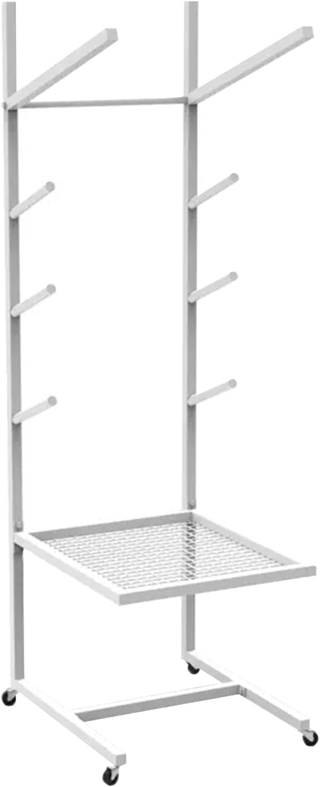Multi-Functional Snowboard & Yoga Mat Storage Rack - Tall Home Gym Organizer with Wheels for Exercise Balls, Foam Rollers & Balance Trainers - Ideal for Studio & Garage Use
