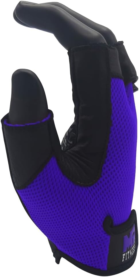 Weightlifting Gloves Leather Palm Grip Half Finger Body Building Gym Glove for Exercise Training Fitness Workout Men Women Lifts Made Spandex Materials, Including Genuine Amara Leather